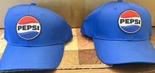 Lot of 2 new Pepsi Blue Adjustable Snapback Baseball Hat Cap, G&G Outfitters picture