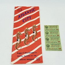 ATLANTIC CITY Race Course Horse Racing Official Program Grand Stand ticket 1958 picture