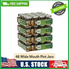 4 PACK Ball 16 oz Mason Jars, Wide Mouth Pint Canning Jars Lids & Rings 12-Pack picture