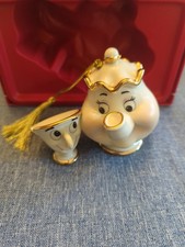 Lenox Disney Beauty & The Beast Mrs. Potts & Chip Figurines Under 3