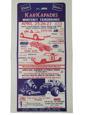 Vtg DUKES OF HAZZARD  Poster Car Show 80s KARKAPADES Monterrey  Motorsports RARE picture