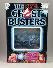 RARE Vintage 1988 Ralston GHOSTBUSTERS CEREAL Venkman ZAP Hologram Box (Empty) picture