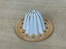 porcelain citrus juicer reamer insert 3.5 in Multicolor vintage mid 20th century picture