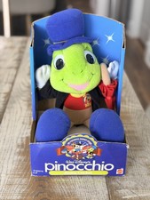 Vintage 1992 Mattel Walt Disney’s Pinocchio 13 Inch Jiminy Cricket Plush Doll picture