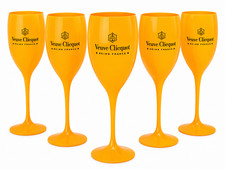 Veuve Cliquot Acrylic Champagne Flutes New Set of 6 picture