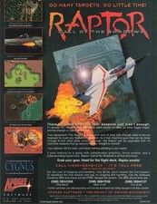 Raptor Call of the Shadows Advertisement Magazine Vintage Cygnus Apogee Ad Ads picture