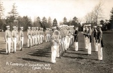 Howe Military Academy school cadets soldiers Indiana RPPC Photo Postcard COPY picture