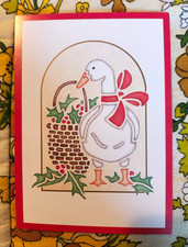 Vintage Burgoyne Christmas Cards Lot of 18 with Envelopes Country Goose 6069 picture