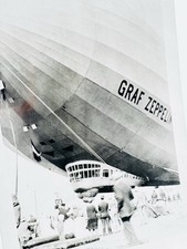 1929 Graf Zeppelin LZ-127 Type 1 Photo LAX Mines Field Landing World Tour picture