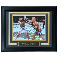 Dustin Poirier Autographed UFC (vs Holloway) Deluxe Framed 8x10 Photo - JSA picture