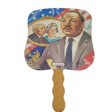 Historic MLK Family Dramatic Hair Care Advertising Fan rare picture