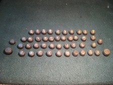 Set of 45 Vintage Typewriter Key Covers -- Fits Standard 1/2
