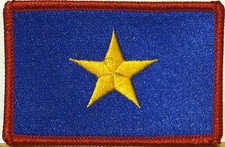 The Burnet Flag (1836-1839) REPUBLIC TEXAS Military Patch W Adhesive RED Border  picture