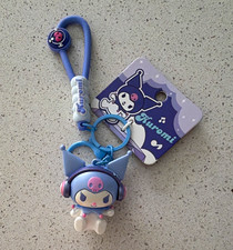 Sanrio Kuromi Licensed 3D Keychain Headphones Bag Charm Clip New picture