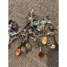 Vintage Souvenir Spoon Lot Travel Memorabilia California San Francisco Enamel picture