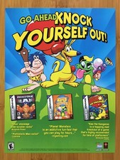 2001 Titus Games GBA Print Ad/Poster Official Kao the Kangaroo Prehistorik Man picture
