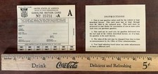 AUTHENTIC GASOLINE RATION CARD WWII 1939-1945 picture