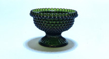Thousand Eye Duncan Miller Hobnail Forest Green Fairy Lamp Vintage Glass - Base picture