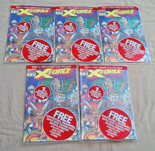 X-Force #1 (1991) Complete Set of 5 Sealed Polybags All Cards NM w/Deadpool Card picture