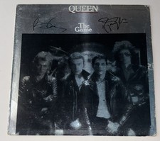 SIGNED BRIAN MAY ROGER TAYLOR THE GAME DEBUT ALBUM VINYL RARE AUTHENTIC picture