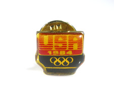 Vintage 1984 USA Olympic Pin Los Angeles Summer Games Gold Tone Collectible picture