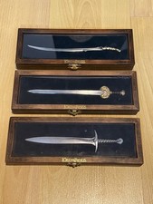 3 Noble Collection LORD OF THE RINGS Letter Opener Sword Replicas picture