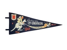 WWII 1943 Anti-Axis 1st Cavalry 8th Engineer Squadron Australia Felt Pennant picture