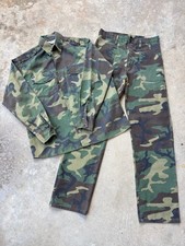 Cabela's Vintage Woodland Camo BDU Shirt and Pants Set - Military Style picture