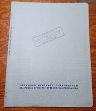 1952 Grumman Lockheed F9F-2 Aircraft Original Handwritten Data Folder JRR27 picture