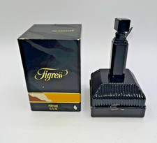 Vintage Tigress by Faberge Mini Perfume Bottle Black Empty Bottle with Box/stand picture
