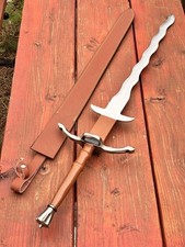 MEDIEVAL WARRIOR - VIKING KRIS SWORD 41” Leather Sheath 27” Blade SHARP picture