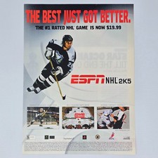 ESPN NHL 2K5 Xbox PlayStation 2 PS2 Authentic Magazine Ad picture