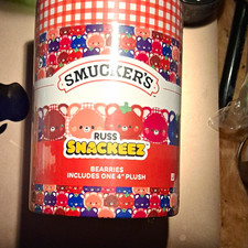 Smucker's Russ Snackeez Bearries Collectible Biscuit Tin w/ 4