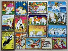 12 Rare VTG Prismatic 1989 Unicorn Vending Machine Stickers, Collectible NOS HTF picture