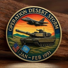 Gulf War Operation Desert Storm Challenge Coin Military Veteran Gifts picture