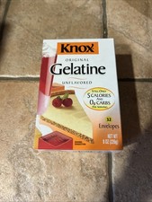 Knox Original Unflavored Gelatin 32 Packets 8 oz Zero Carb Dessert Thickener picture