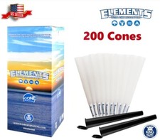 Elements Ultra Thin Rice Cones King Size 200 Pack & 2 Tubes Free picture