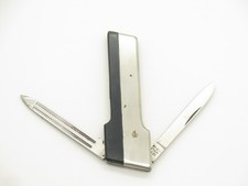 Vtg 1970s Vernco HiCV Black Angus Seki Japan Gentleman Folding Pocket Knife picture