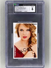 2011 Bravo Nr 7 Taylor Swift / Selena Gomez Autogrammkarten (Germany) CGC 6 Pop picture