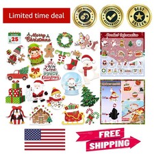 Charming 22Pcs Christmas Refrigerator Magnets - Multi-Shape & Multi-Color picture
