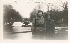 VTG Photo Verdun France 1945 WWII US Military Uniformed Men picture