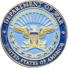 BL12-12 Department of War lapel pin new 2025 seal Secretary Pete Hegseth DOD picture