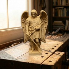 Archangel Michael 6In – Maple Wood Finishing – Christian Gift picture