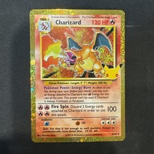 Pokémon TCG 30th anniversary set gold original Charizard 4/102 NM picture