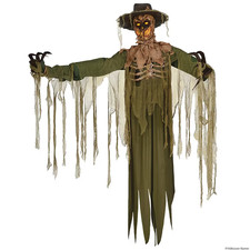 6 Ft Life Size Animated Light Up Scarecrow Halloween Decoration Spooky Yard Prop picture