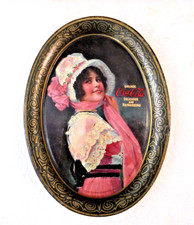 ANTIQUE/ORIGINAL COCA COLA TIP TRAY,  1914 PASSAIC METALWARE CO NJ   D1 picture