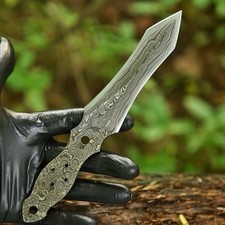 handmade Damascus Knives double edged dagger boot knife Combat Full Tang picture