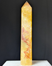 Golden Healer Tower Crystal Point Large Big Gemstone Chakra Reiki picture