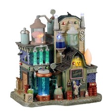 Lemax Spooky Town Halloween Village Dr. Gory s Laboratory w Lighting Tubes 25844 picture