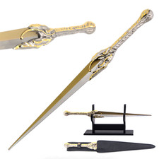 LOTR Witch Queen Elven Dagger Sword with Sheath &Display Stand Galadriel Replica picture